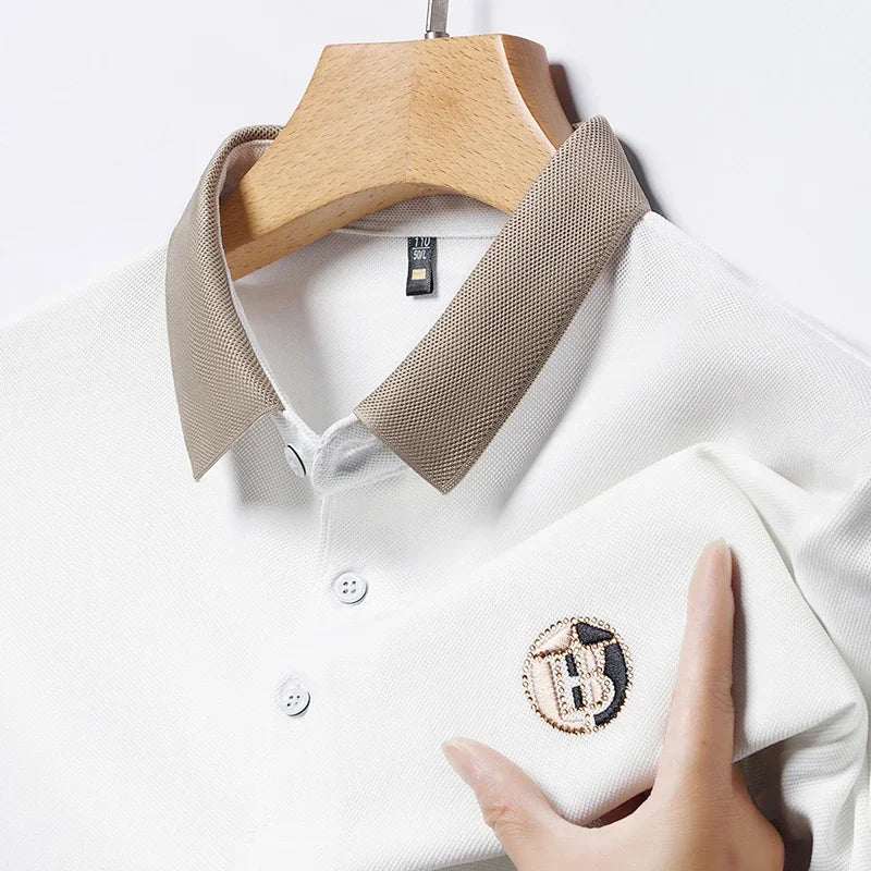 2025 Men’s Embroidered Cotton Polo Shirt