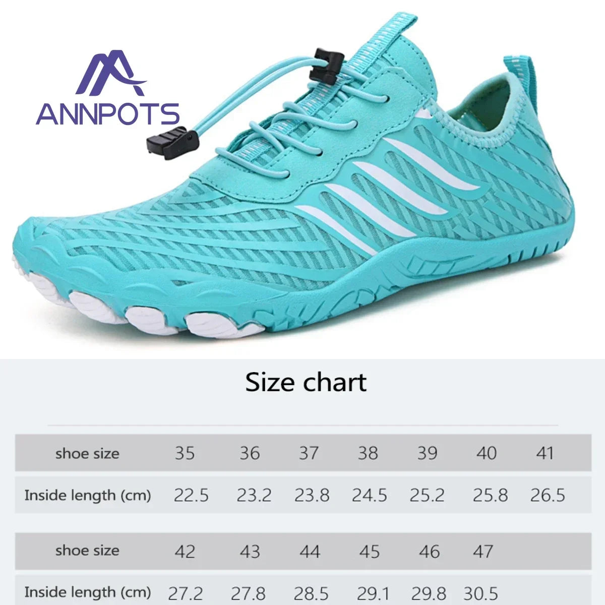 Men & Women Breathable Aqua Shoes Quick Dry Barefoot Beach, River & Swimming