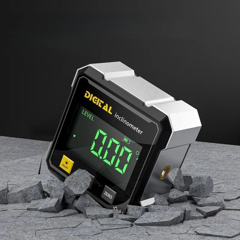 Mini Digital Protractor – Magnetic Laser Angle Gauge & Level Box