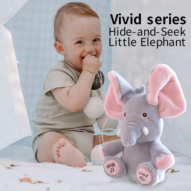 Animated Singing Elephant Plush Toy – Moving Ears Stuffed Animal for Babies & Kids Gift