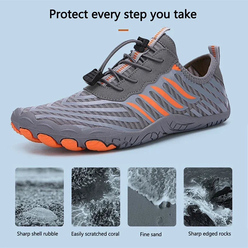 Men & Women Breathable Aqua Shoes Quick Dry Barefoot Beach, River & Swimming