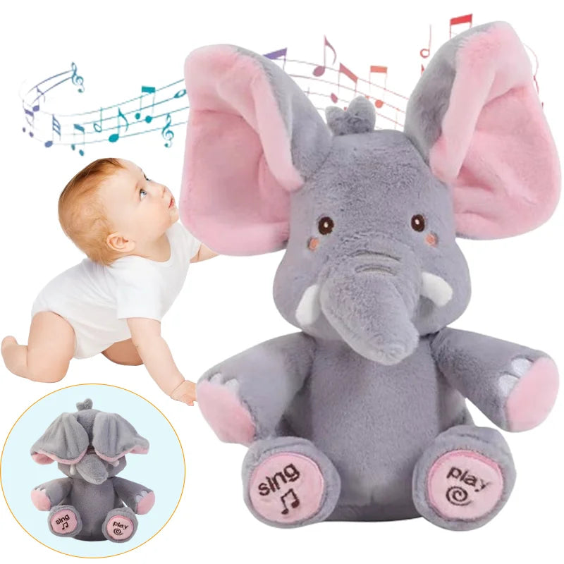 Animated Singing Elephant Plush Toy – Moving Ears Stuffed Animal for Babies & Kids Gift
