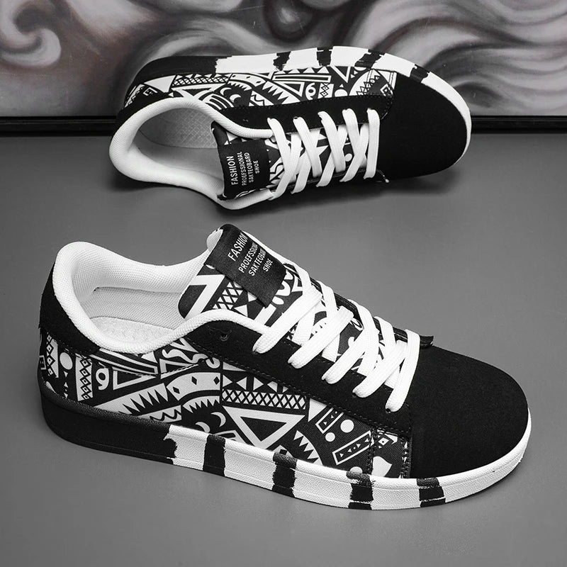 Men’s Flat Bottom Sneakers Fashionable Colorful Outdoor