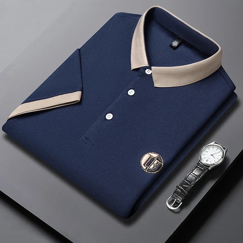 2025 Men’s Embroidered Cotton Polo Shirt