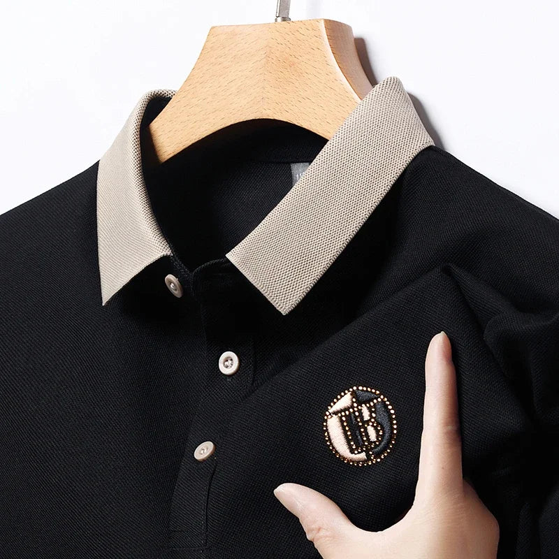 2025 Men’s Embroidered Cotton Polo Shirt