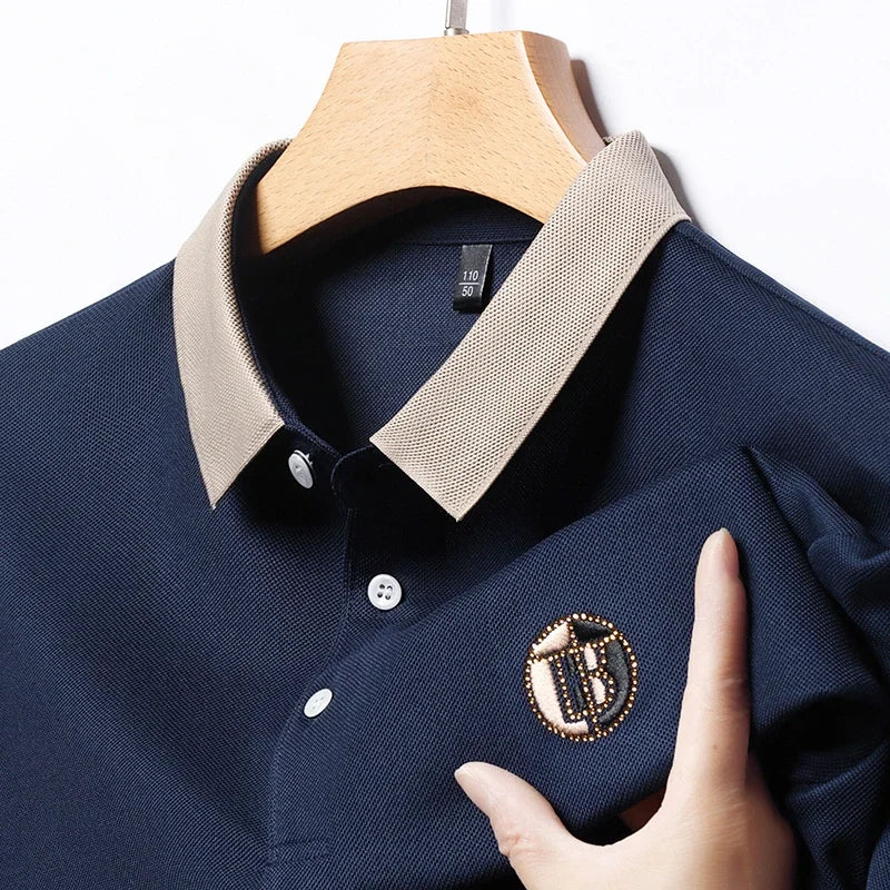 2025 Men’s Embroidered Cotton Polo Shirt