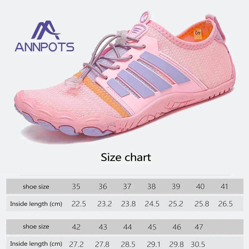 Men & Women Breathable Aqua Shoes  Quick Dry Barefoot Beach, River & Swimming