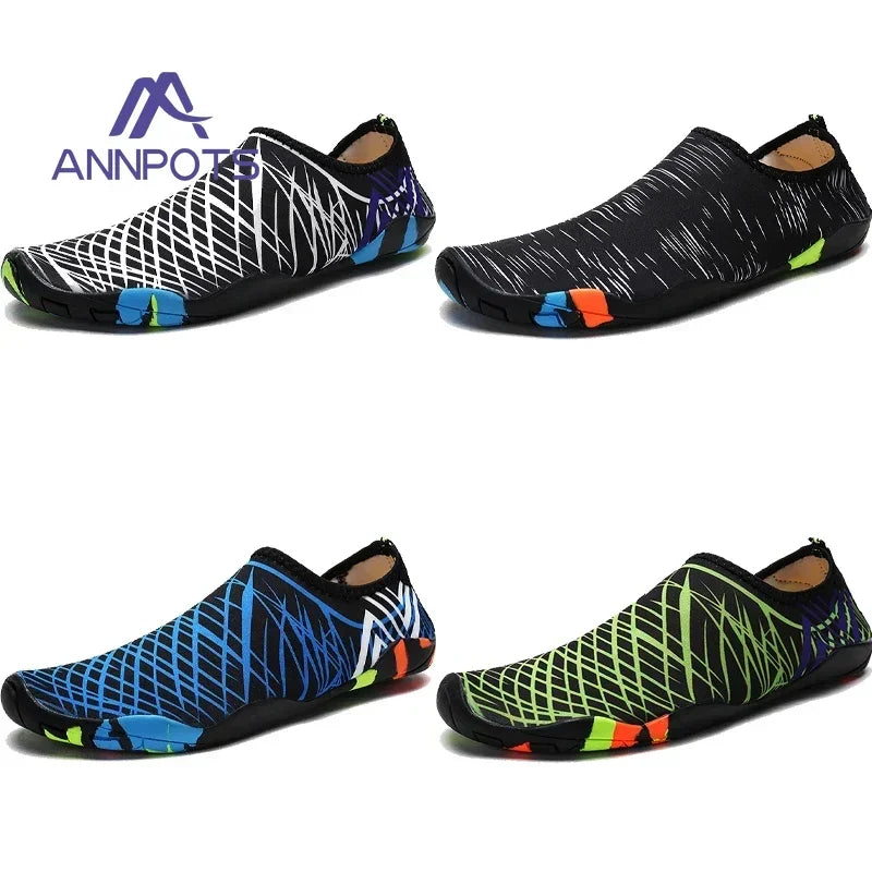 Men & Women Breathable Aqua Shoes  Quick Dry Barefoot Beach, River & Swimming