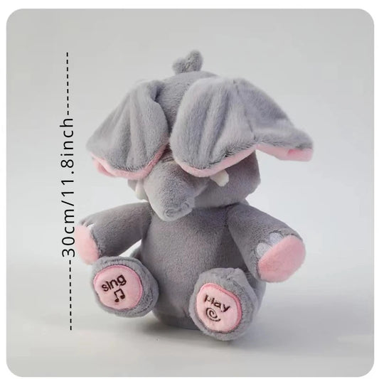 Animated Singing Elephant Plush Toy – Moving Ears Stuffed Animal for Babies & Kids Gift