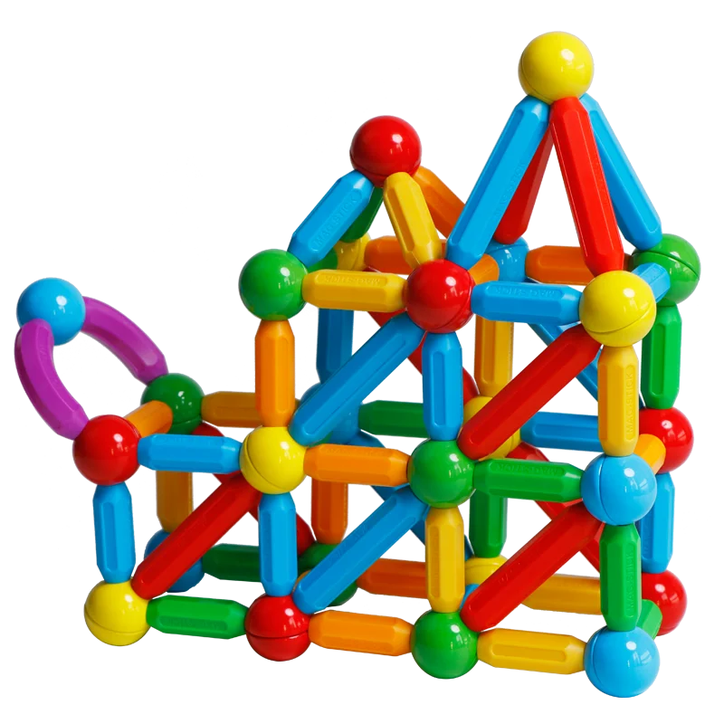 Magplayer Kids Magnetic Building Blocks – STEM Construction Tiles & Rods Toy for Children Gift