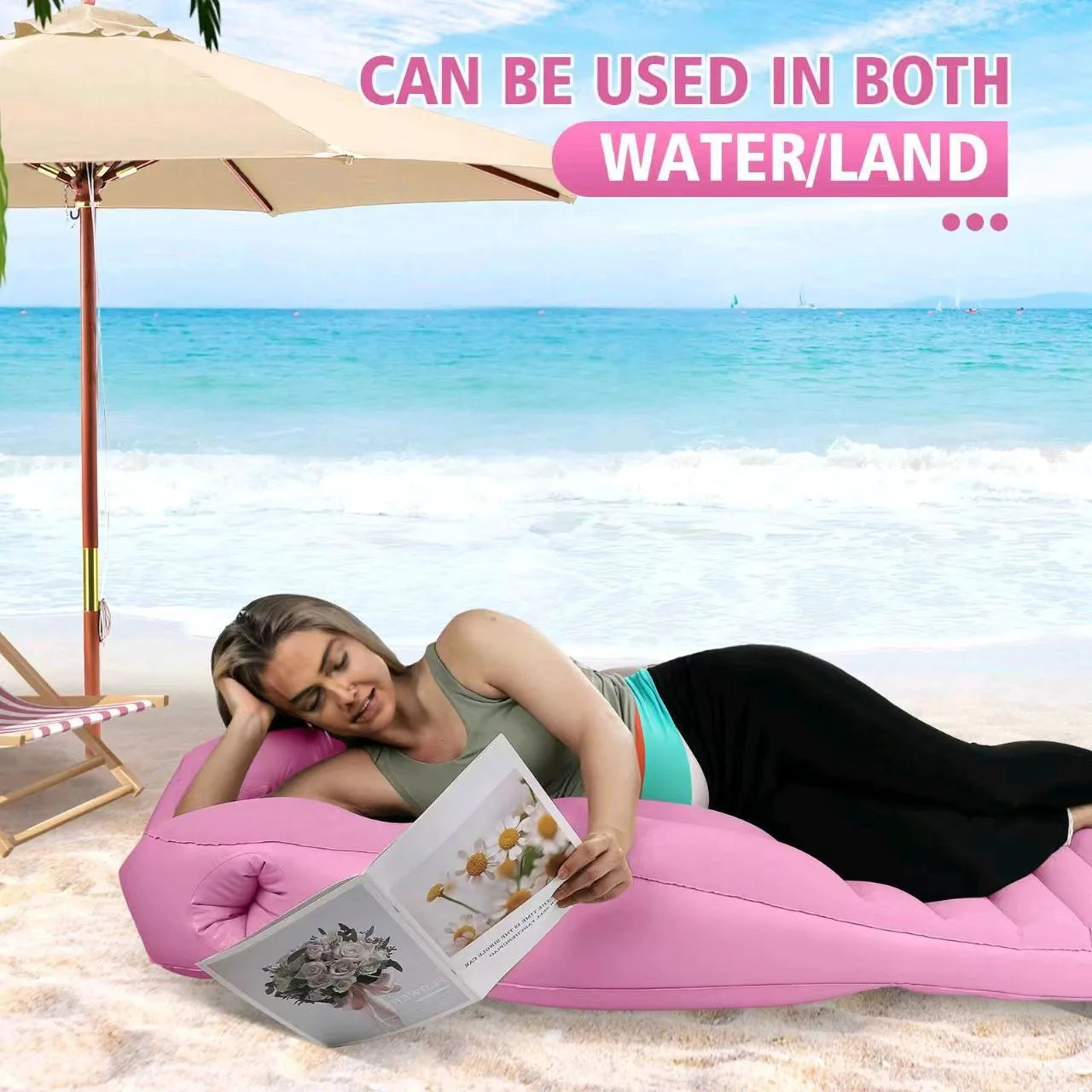 Inflatable Pregnancy Body Pillow – O-Type Maternity Sleeping Mat with Air Pump
