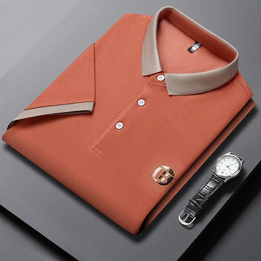 2025 Men’s Embroidered Cotton Polo Shirt