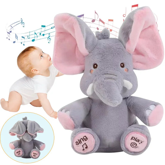 Animated Singing Elephant Plush Toy – Moving Ears Stuffed Animal for Babies & Kids Gift