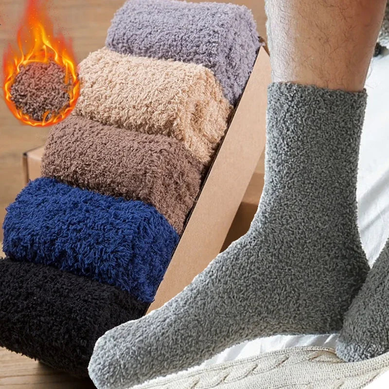 New Winter Socks Cashmere Thick Velvet Wool Thicken Warm Women Socks Sox Fashion Harajuku Solid Color Thermal Long Socks